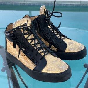 Gold and Black Mid-Top Giuseppe Zanotti
